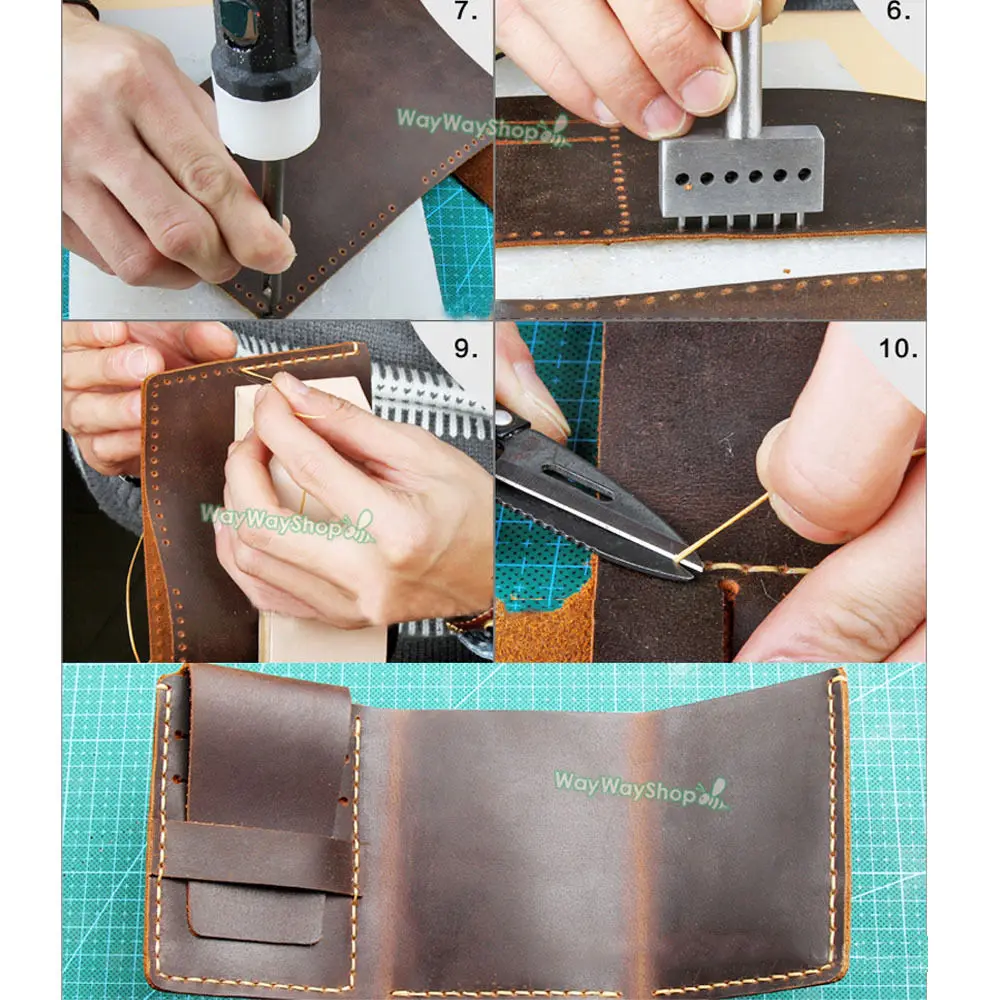 Для мужчин trifold бумажник акрил 850 Шаблоны Leather Craft Вышивка Крестом Картины DIY Хобби Моделей