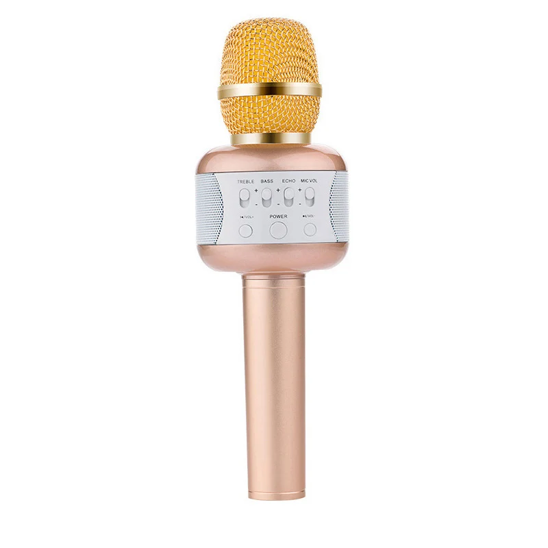 

Karaoke Microphone Wireless Bluetooth Speaker Portable Music Player Support Android iOS with Disco Lights KTV Sing