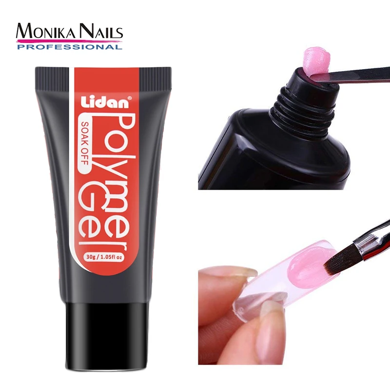 

Monika Nail Gel Quick Building Nail Tips Finger Extension Poly Glue Gel Nail Art UV LED Builder Gel Nail Enhancement Tool