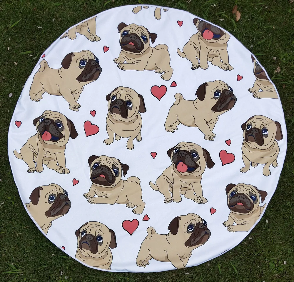 Children Fashion Sunbathe Round Beach Towel Microfiber Printed Yoga Towel Serviette De Plage Fudiya Circle Playa shawl