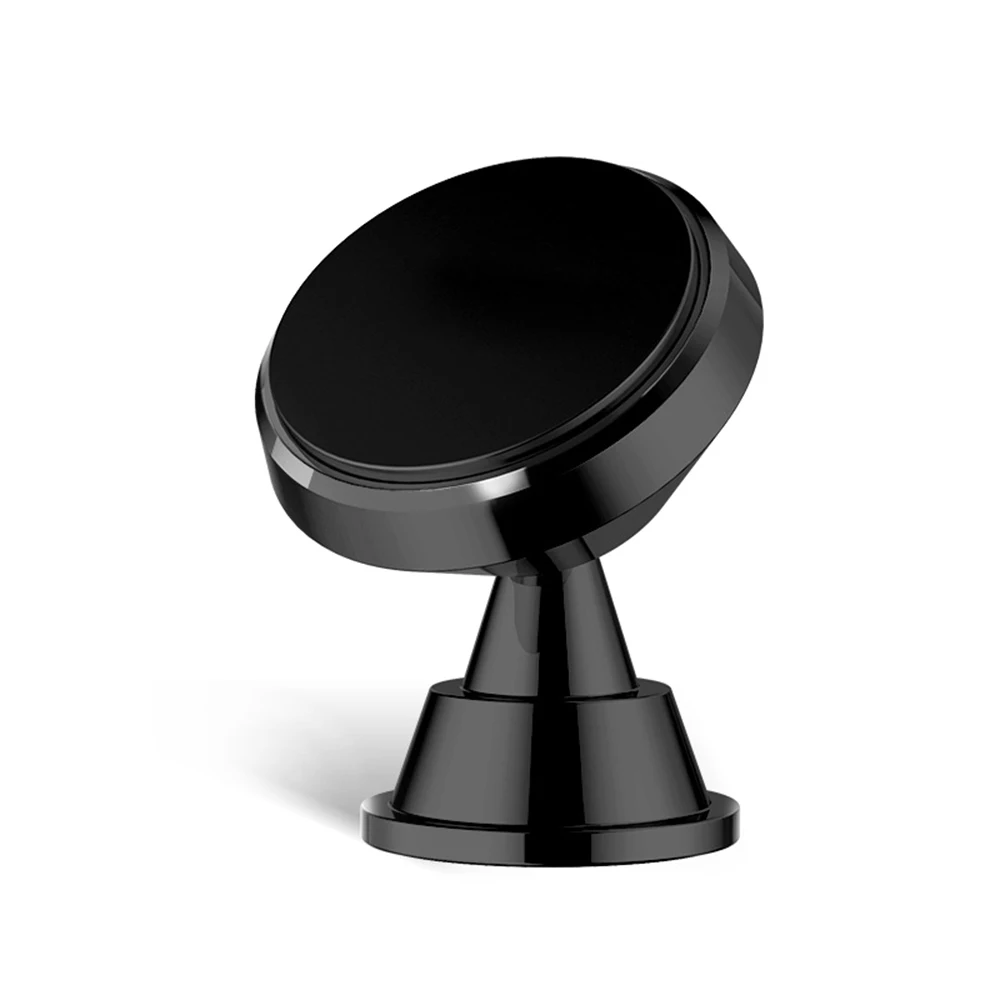 Вращающийся на 360 градусов держатель для телефона на приборной панели, магнитный держатель для автомобильного телефона, аксессуары для интерьера - Цвет: Black