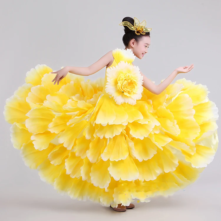 Vestido tutu floral elegante infantil feminino, vestido