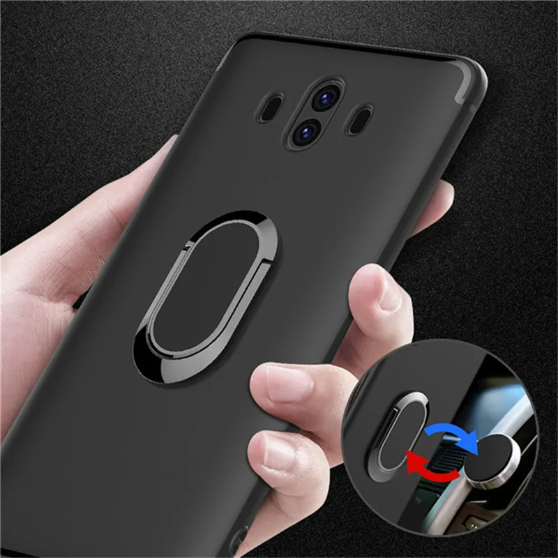 

Magnet Finger Ring Case for huawei p20 lite p20 pro mate 20pro Silicone Hard PC Cover With Holder for Huawei p10 honor 8 9 10