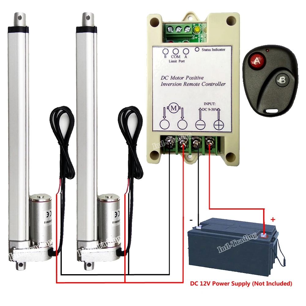 2PCS 12" 300mm Stroke 1500N 12V Multi purpose Linear