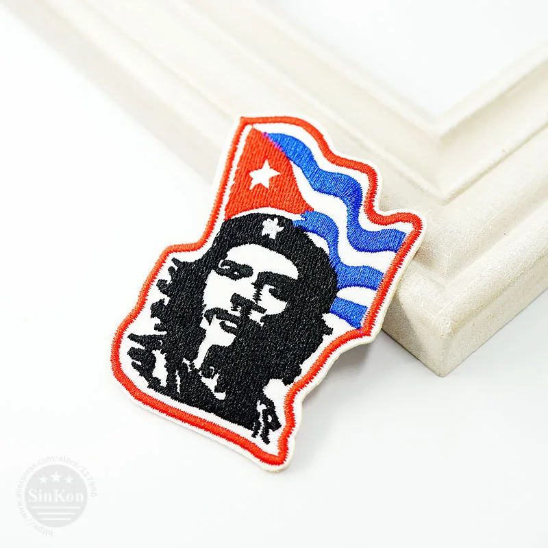 Che Guevara(Размер: 5,0X7,5 см) DIY тканевый значок для украшения нашивки для джинсовых курток сумка для одежды Одежда для шитья декоративная аппликация