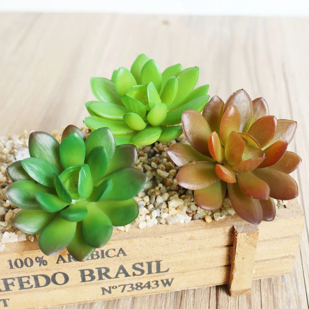 

Artificial plant Succulent Soft green Plant Multi-layer gem Fake Landscape Lotus Flower Home Garden Decor Wedding Floral Plant