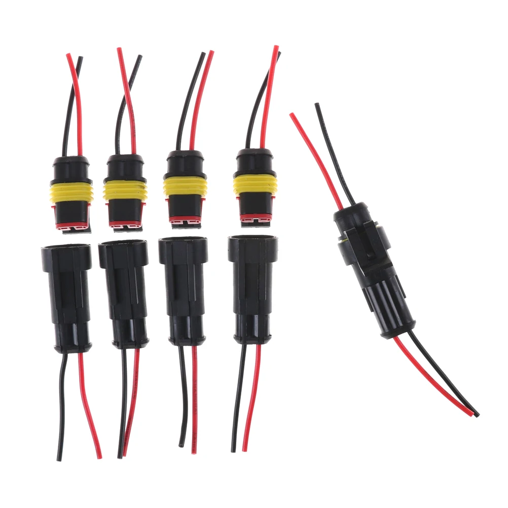 

2 Pin Way Waterproof Electrical Connector Adapter Plug W/Wire AWG for Car Vehicle Motorcycles 5pcs/lot