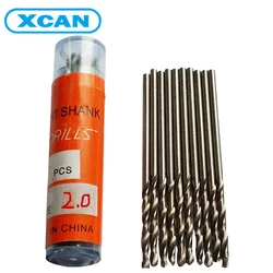 

XCAN 20pcs Micro HSS 2.0mm Straight Shank High Speed Steel Twist Drill Bits Mini Drill Bits Electric Drill Power Tools