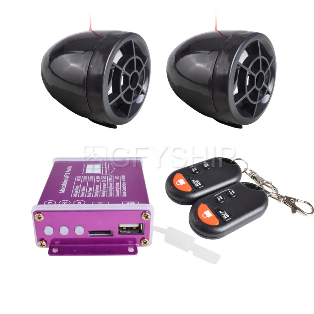

Motorcycle Suitable for any Waterproof Anti-theft Sound MP3 Music Player with Display Moto Audio System Stereo Speakers FM Radio