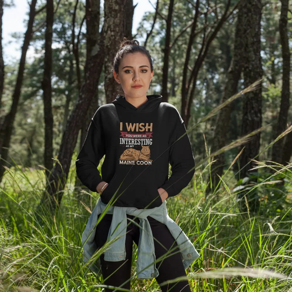 

Maine Coon Kittens Hoodie Maine Coon Cat Quotes Hoodies Cotton Blue Hoodies Women Simple Over Sized Streetwear Pullover Hoodie