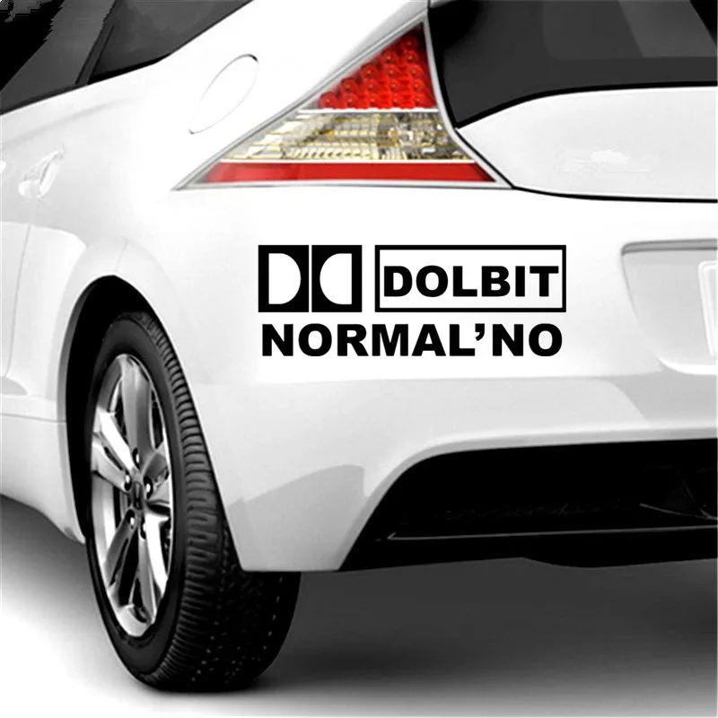 Three Ratels TZ-022 27.5*10cm vinyl decal removable car stickers DOLBIT NORMAL'NO car styling without background