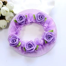 10 шт./компл. милое платье с цветочным рисунком кружевное многоразовые пучок волосы сетки для танцоров детская булочка чистой крышкой аксессуары для волос, одежда для бальных танцев