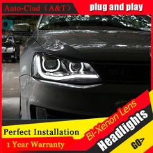 Auto Clud Style Head Lamp for VW Jetta MK6 led headlights new Jetta headlight drl H7 hid Q5 Bi-Xenon Lens low beam