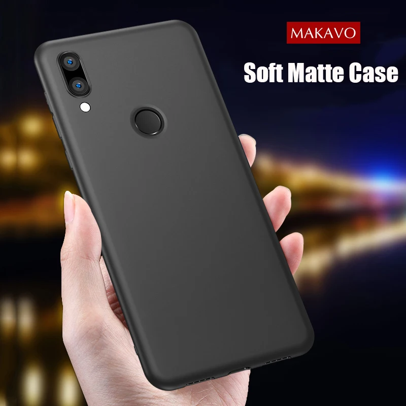 Чехол MAKAVO для Xiaomi Redmi Note 7 тонкие матовые мягкие Матовые чехлы телефонов Pro 7S |