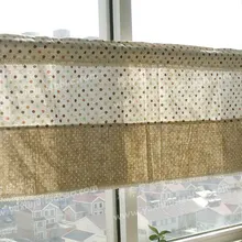 Пятно пасторальный стиль красивый кофе короткие занавески для кухни для гостиной спальни 40*100 см