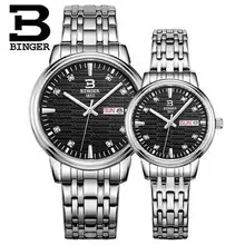 Binger Luxury Women Crystal Dress Lover Watches Brand Fashion Quartz Watch Genuine Leather Watch Casual Clock relogiofeminino