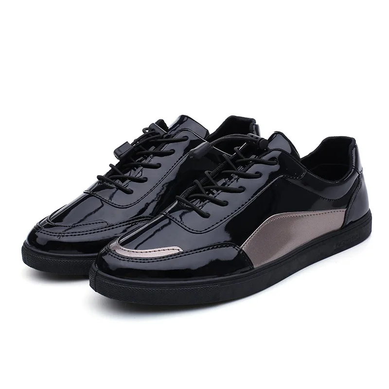 

Spring new Men's Korean version of Lacquer leather shoes suitable for youth sports leisure collocation
