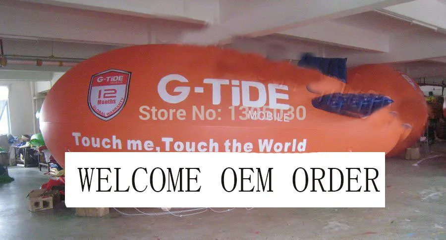 

1pc 8m(26ft) Long Large Inflatable Advertising Zeppelin/Inflatable Blimp for Your Events/Can put on your LOGO