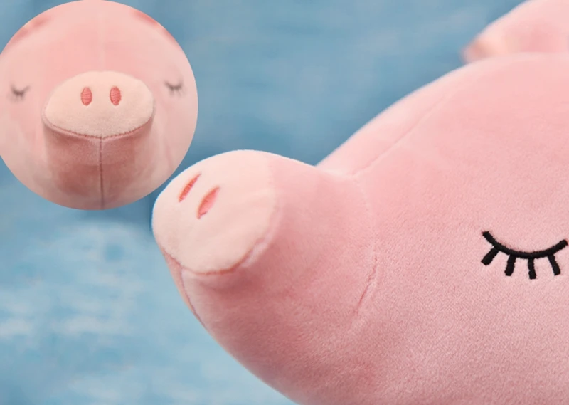 Dorimytrader Lovely Soft Cartoon Piggy Plush Doll Big Stuffed Animal Pig Toy Sleeping Pillow for Baby LOVER Gift 28inch 70cm DY50211 (5)