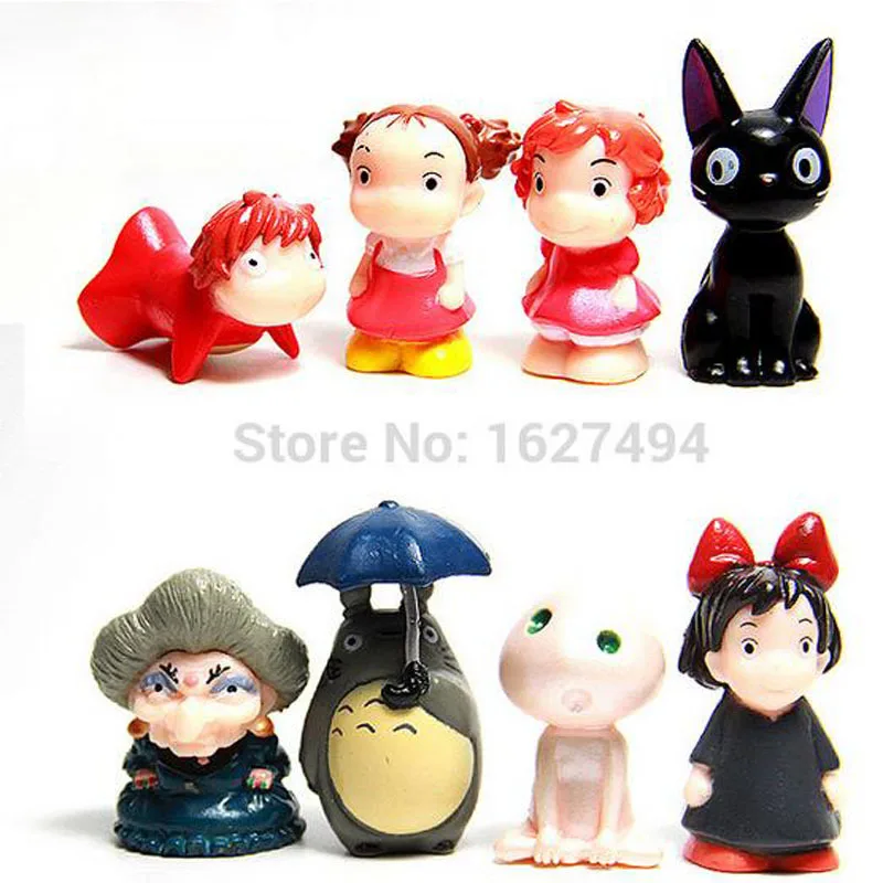 

Studio Ghibli Ponyo Spirited Away Totoro Hayao Miyazaki PVC Action Figures Mononoke Hime Kodama Anime Figurines Dolls Kids Toys