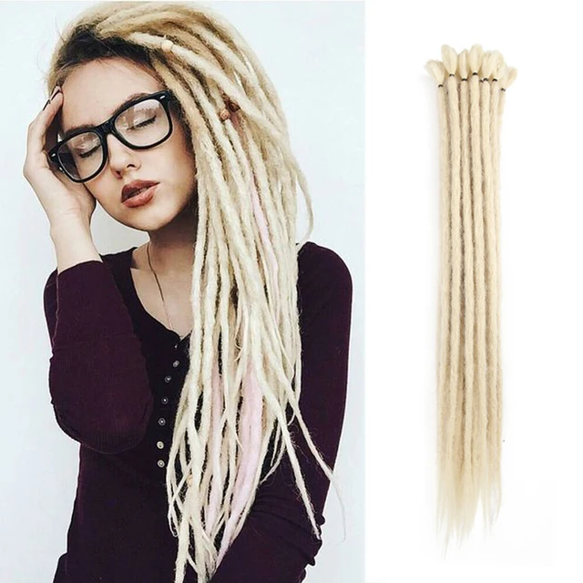 dreads blonde dreadlocks extension handmade crochet hair extension