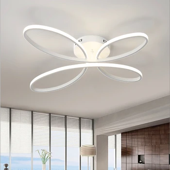 

Modern Creative Led Lustre Acrylic Aluminum Chandeliers For living Room Bedroom New Chandelier Dimmable Modern Fixtures