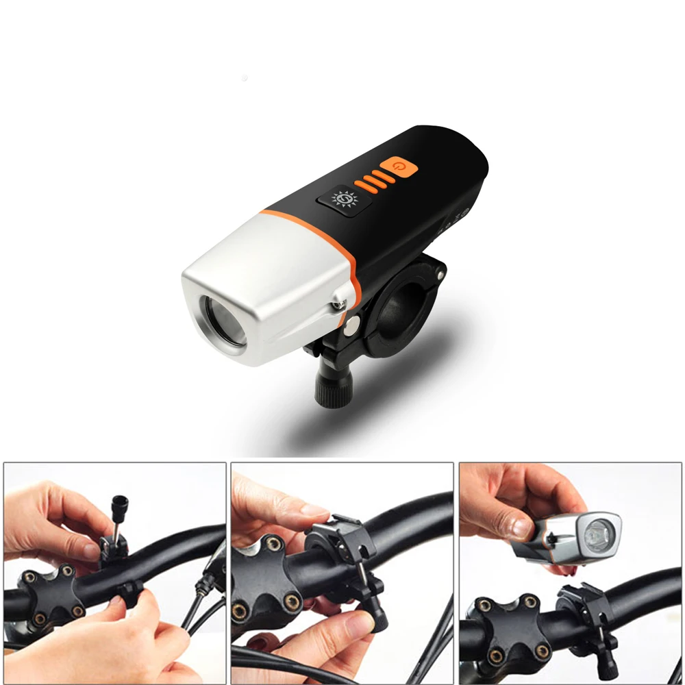 

Intelligent induction bicycle front light kit 2200mAh rechargeable USB 1000 lumens Outdoor riding LED head light flashlight New