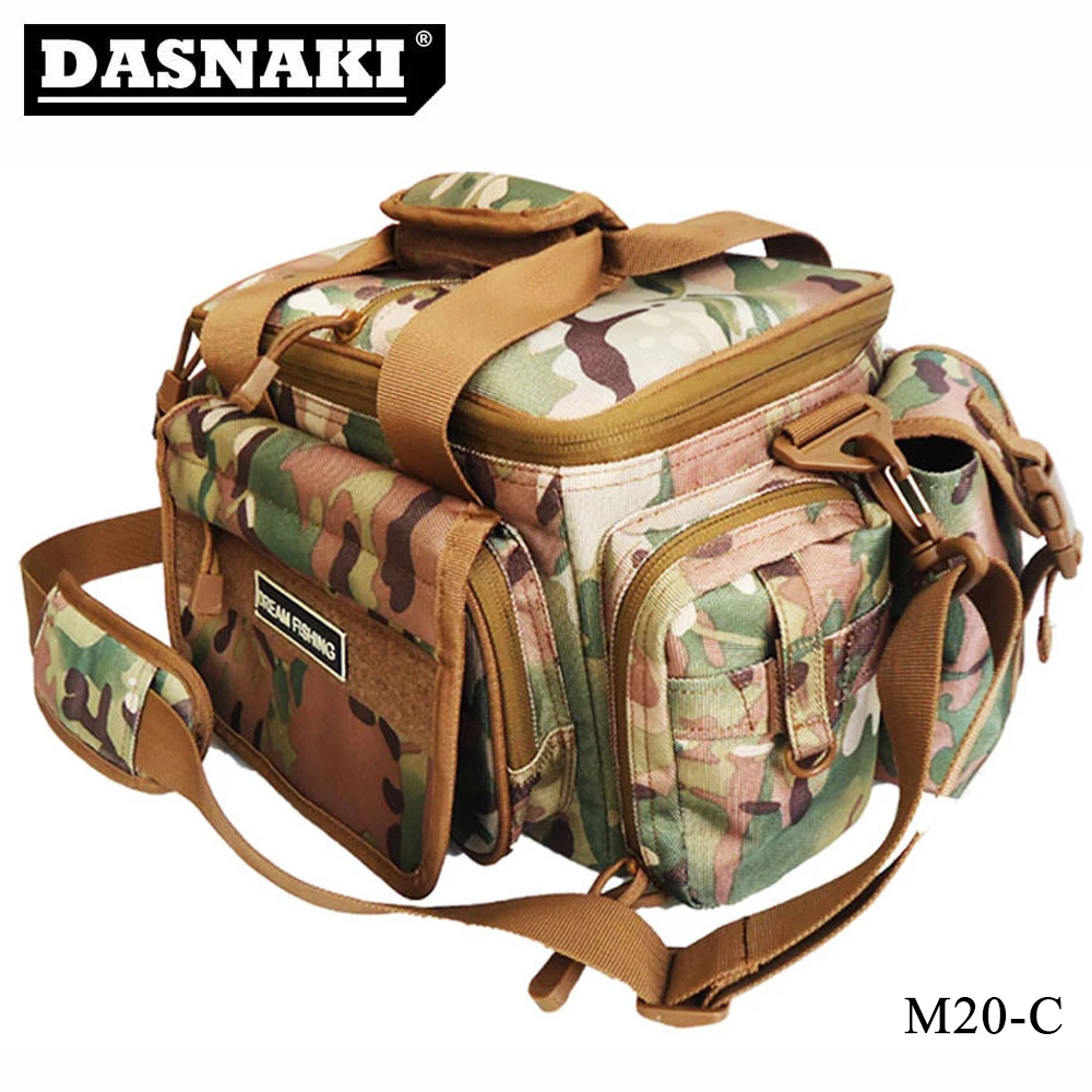 Multifunctional lure Shoulder bags pole package fishing tackle camo