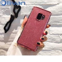 

Silicone Glitter Soft Case For Samsung Galaxy S7 Edge S8 S9 Plus Note 9 8 Note8 Back Cover Bling Coque For Samsung Note 9 Fundas