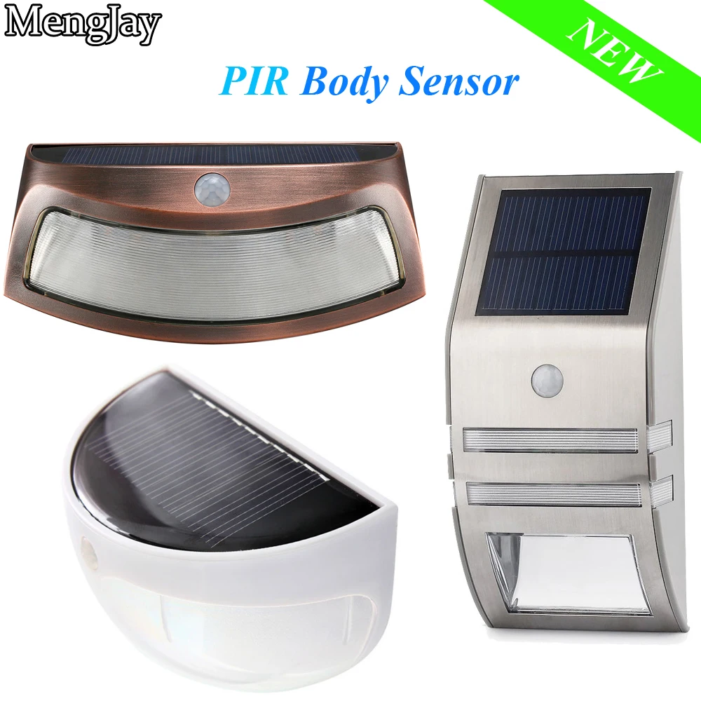 

MengJay Waterproof 2 LED 120LM PIR Solar Body Motion Sensor Lamp Garden Yard Outdoor Wall Pathway Balcony Porch Fence Lights