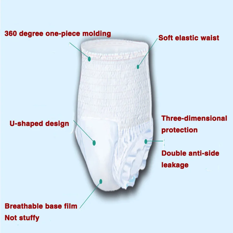 Adult pull on pants 16pcs bag High capacity 1500ml designed for fat people safe worry free 2