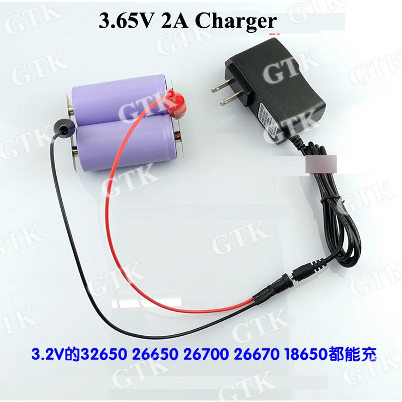 

3.65v 2A smart charger 3.2v Lifepo4 battery intelligent quick fast charger 3.2v 3.6v 5a DC clip plug with Reverse protection