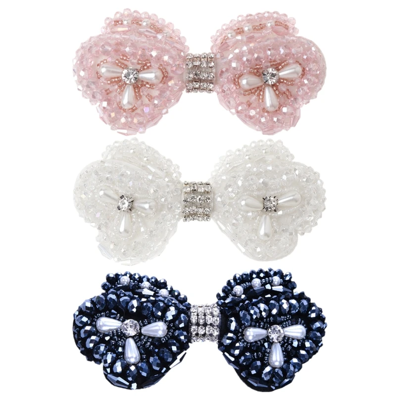

KLV Shoes Accessories Clip Shoe Decoration for Party Bridal Wedding Bowknot Charms Women Shoes Clip Ornament
