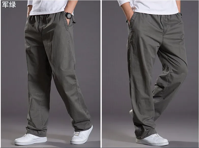 BAIJOE новые весенние повседневные брюки мужские брюки карго хлопковые свободные брюки мужские брюки комбинезоны модные супер большие XL-6XL