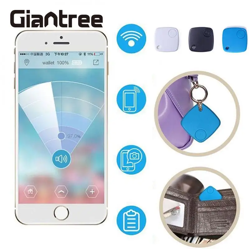 Giantree смарт-тегов Анти-потерянный сигнал тревоги Bluetooth 4.0 GPS трекер анти потерял телефон, кошелек Чемодан Key Finder Android для IOS7.0