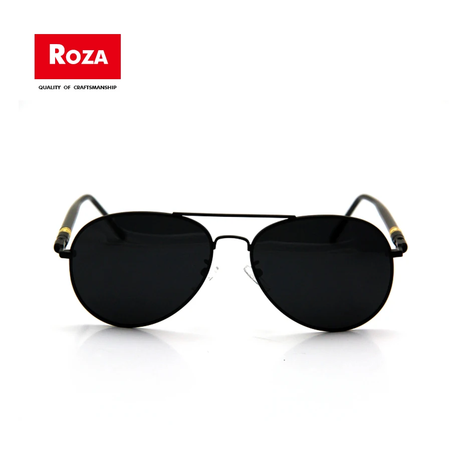 

Roza Polarized Sunglasses For Men Pilot Brand Design Alloy Frame Luxury Driving Sun Glasses Gafas De Sol UV400 RZ0029
