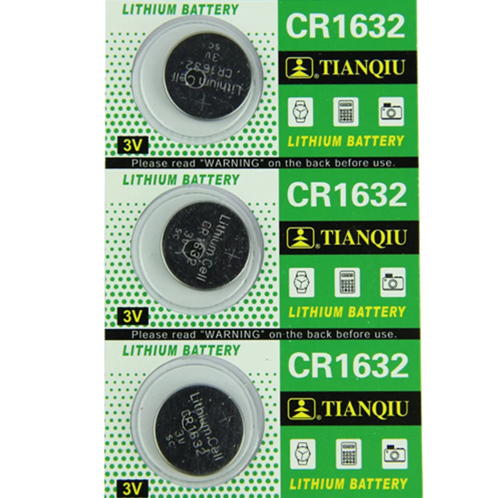 

5pcs 3V Button Cells For Calculators Cameras Light Weight CR1632 Remote Car Controller Lithium Battery For Watches #2840