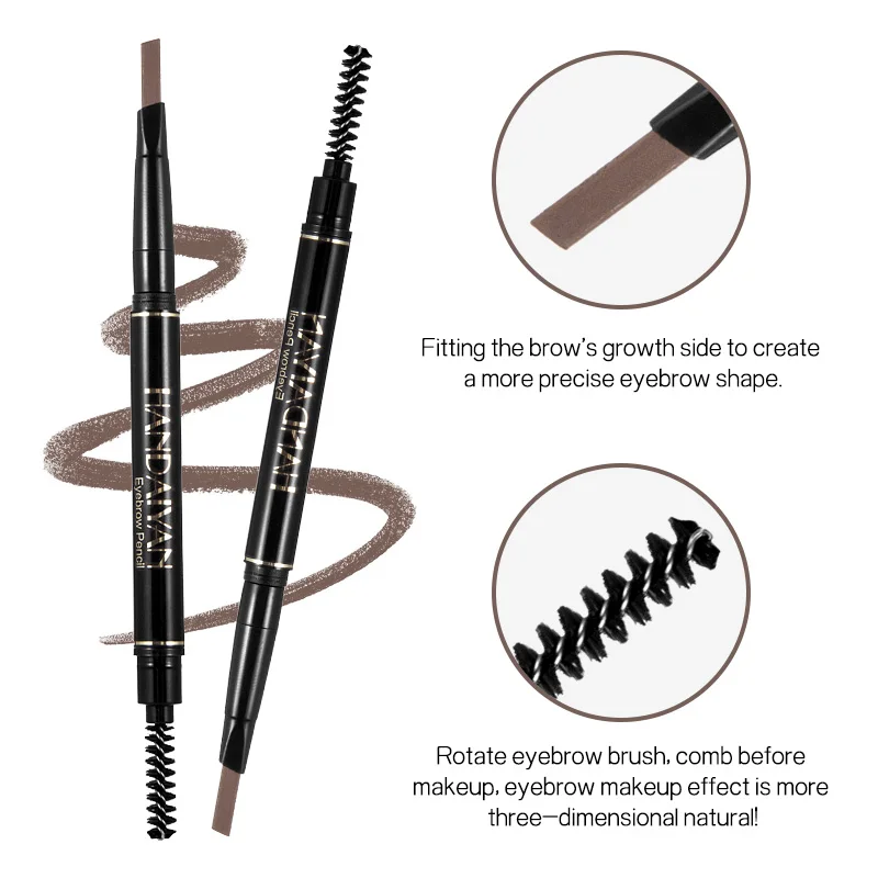 Eyebrow pencil makeup eyebrow gel 5-color automatic rotating double-head waterproof Eyebrow pencil makeup eyebrow gel 5-color automatic rotating double-head waterproof