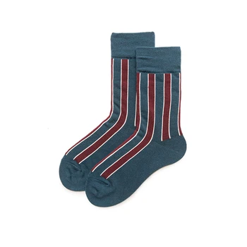 

Stripes pattern happy socks men's funny combed cotton dress casual wedding socks colorful novelty women socks