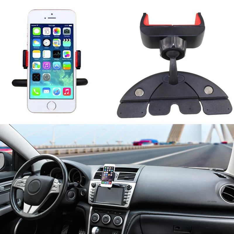 360 Rotation Universal Multifunctional Auto Car CD Player Slot Mount Cradle Phone Holder Car Styling Accessories For iPhone