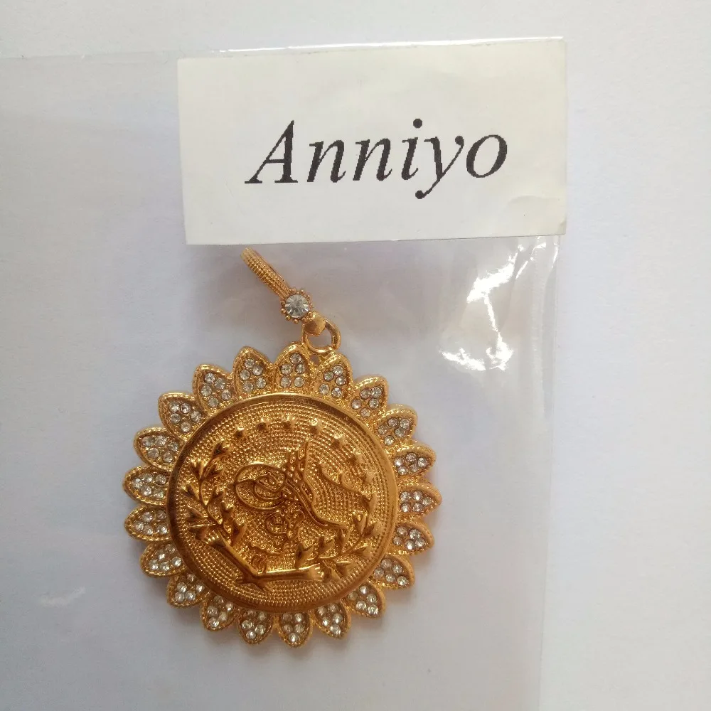 Женское ожерелье с монетницей Anniyo Золотистое Ожерелье в турецком стиле