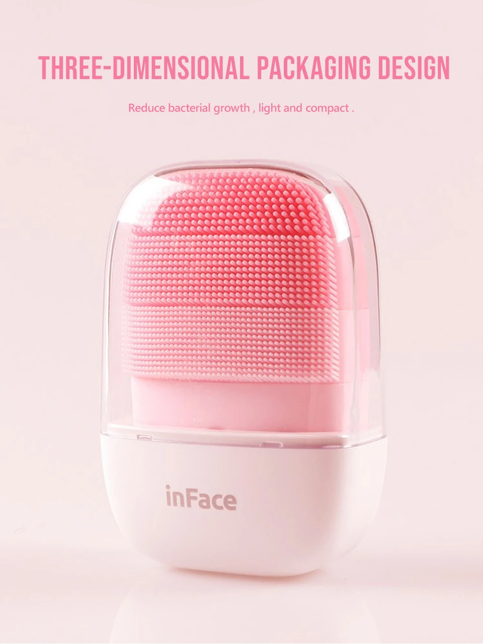 InFace Wholesale Facial Cleaning Brush Dropshipping Deep Cleansing Face Waterproof Silicone Electric Sonic Xiaomi Cleanser