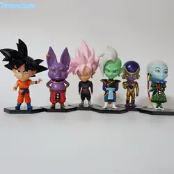 Dragon Ball Z фигурку Гоку Вегета zamasu Фриза Чампа ПВХ Рисунок Игрушечные лошадки 130 мм аниме Dragon Ball модель 6 шт./компл. db74