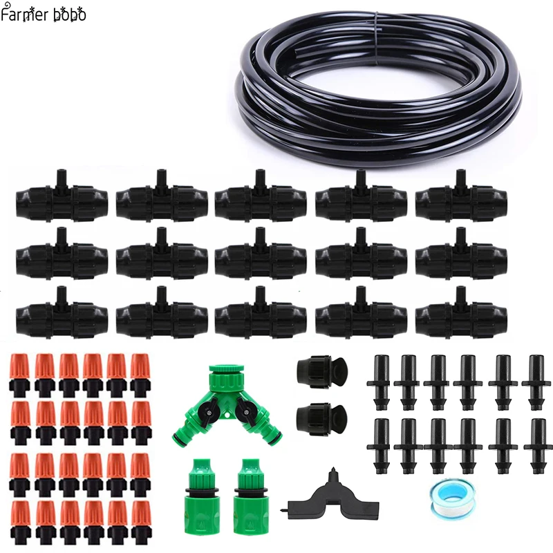 

25m Automatic Micro Drip Irrigation System Garden Irrigation Spray Self Watering Kits with Adjustable Dripper 811 hose