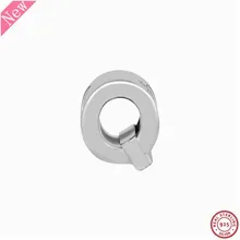 Новинка 925 Серебряная Буква Q очаровательные бусины с тиснением в виде сердечек и точек DIY Fit PANDORA Подвески для женщин ювелирные изделия делая LE017-Q