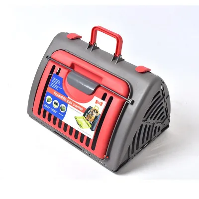 Petshy Air самолет собака кошка переносная коробка дышащий портативный складной Открытый путешествия автомобиль котенок щенок маленькая собака переносная сумка клетка - Цвет: Red