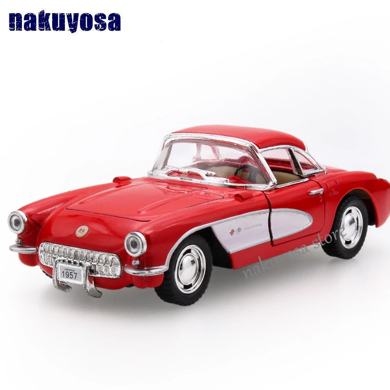 Chevrolet 1 34 classic car 1957 alloy pull back car model children s Educational gift toys