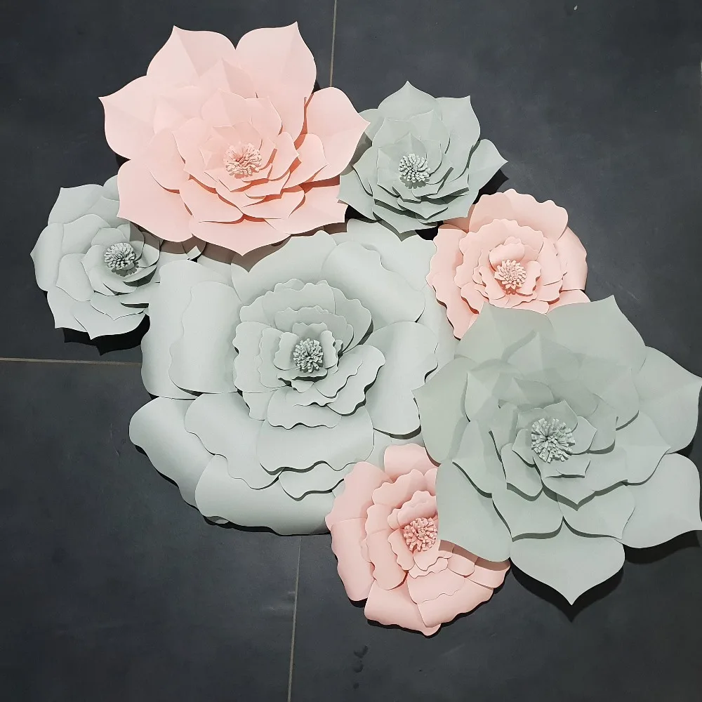1 шт. бумажные цветы ручной работы большие гигантские поддельные бумажные цветы Свадебные украшения розы искусственные поделки для детской цветочной бумаги цветок