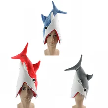 1pc Baby Novelty Funny Creative Three-dimensional Shark Hat Plush Creative Toy Play Game Ocean Animals Children Toys for Kids(China)