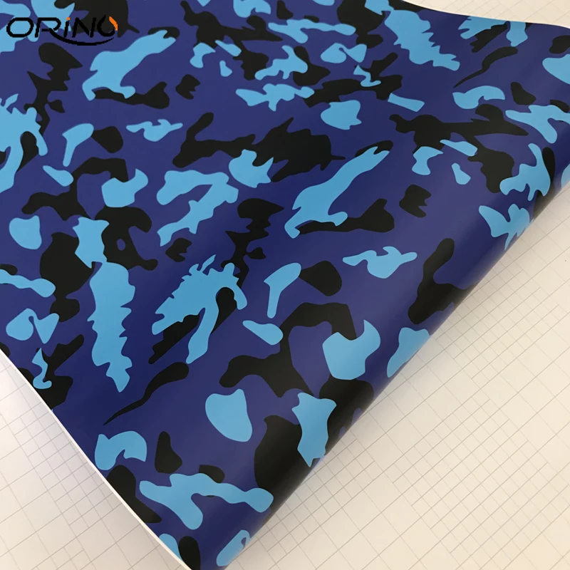 Blue Black Camouflage Vinyl Wrap Sticker-4